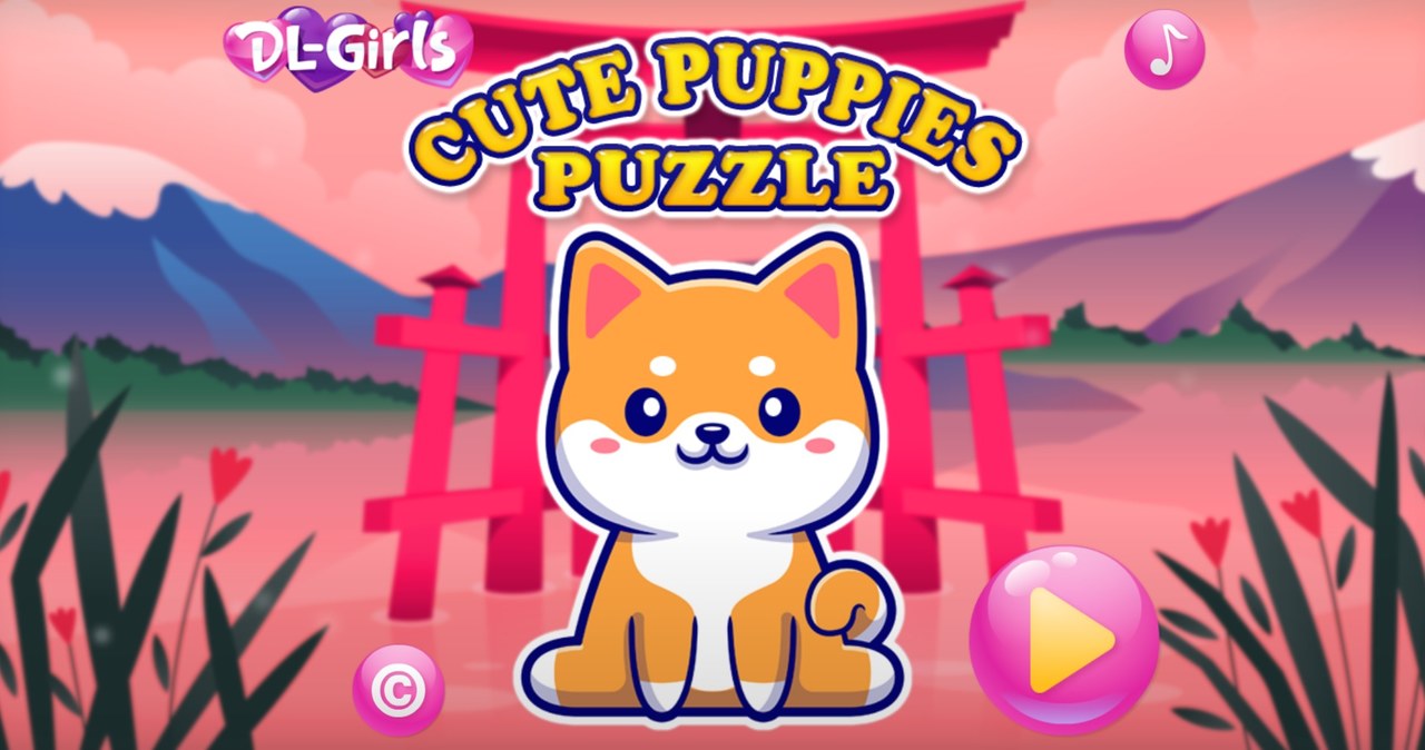 Plansza początkowa gry online za darmo Cute Puppies Puzzle /Click.pl