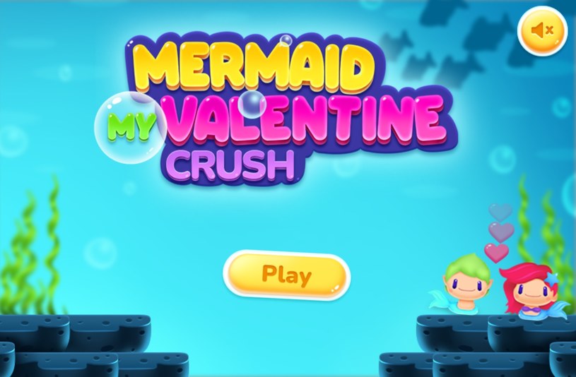 Plansza początkowa gry online za darmo Mermaid My Valentine Crush /Click.pl