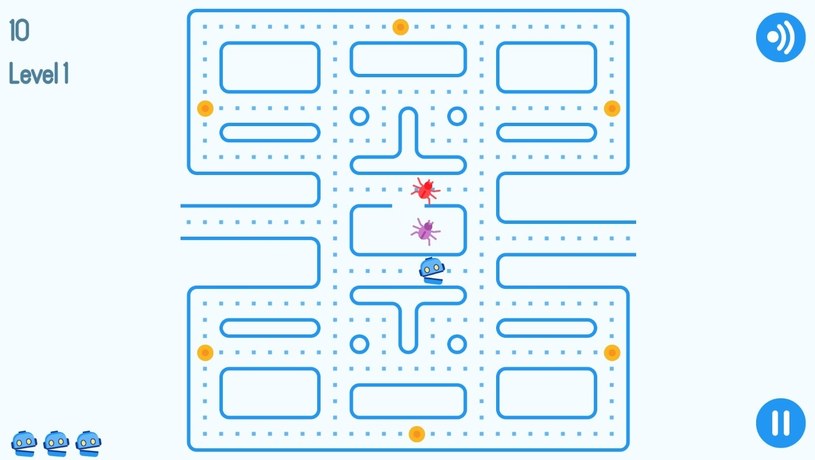 Plansza startowa gry online za darmo Pac-Man Chomp Chase /Click.pl