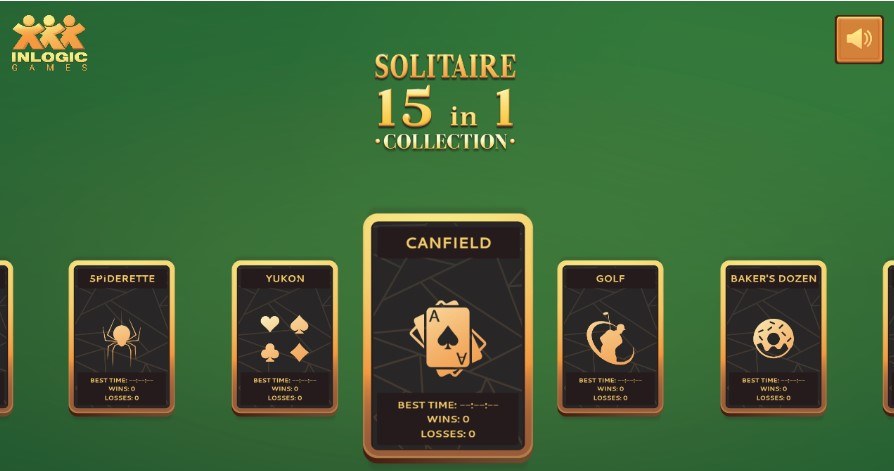 Plansza startowa gry online za darmo Pasjans Solitaire 15 in 1 Collection /Click.pl