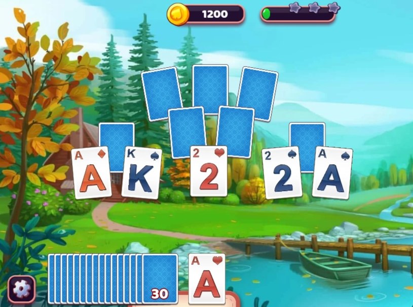 Plansza startowa gry online za darmo Pasjans Solitaire Story TriPeaks 4 /Click.pl