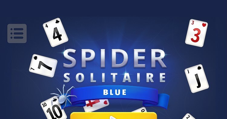 Plansza startowa gry online za darmo Pasjans Spider Solitaire Blue /Click.pl