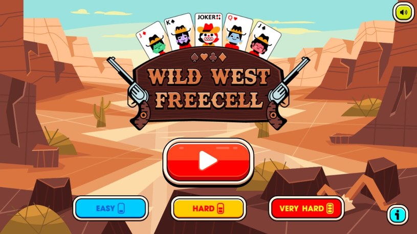 Plansza startowa gry online za darmo Pasjans Wild West Freecell /Click.pl
