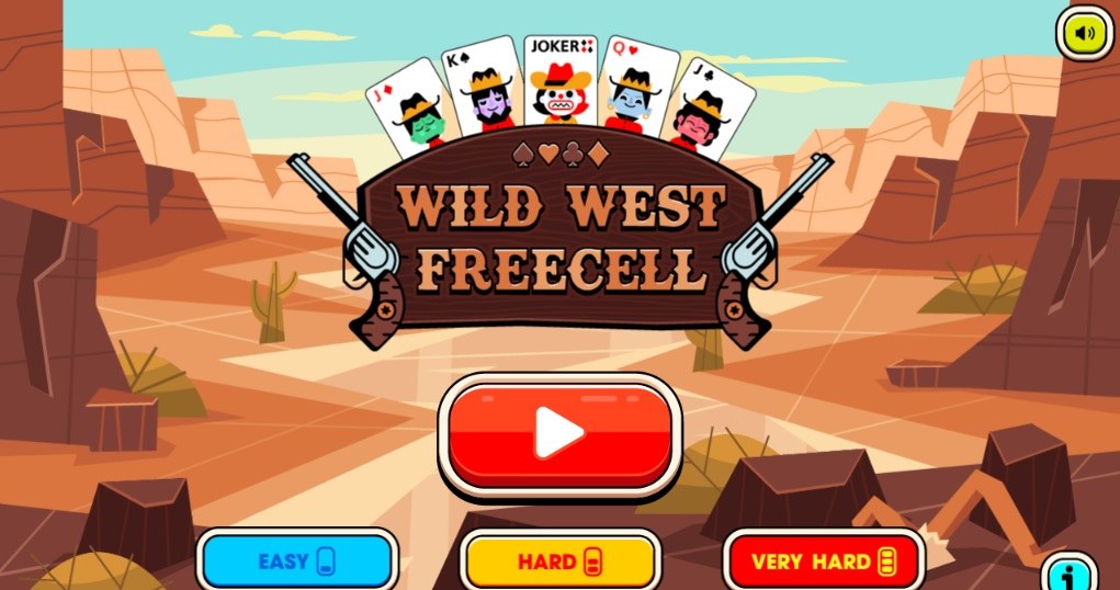 Plansza startowa gry online za darmo Pasjans Wild West Freecell /Click.pl
