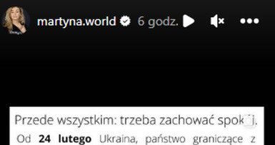 Plansza udostępniona przez Martynę Wojciechowską na Instastories. /Instagram/ martyna.world /Instagram