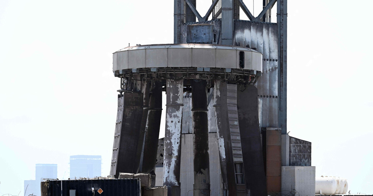 Platforma SpaceX w Boca Chica po starcie statku kosmicznego Starship. /PATRICK T. FALLON/AFP/East News /East News