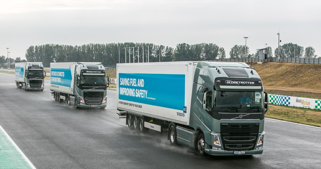 Platooning Volvo - testy na torze /Informacja prasowa