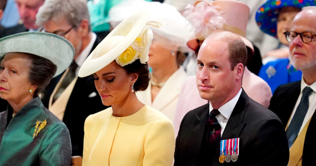 Platynowy Jubileusz Królowej Elżbiety - Kate i William. Ich miny mówią wszystko /WPA Pool / Pool /Getty Images