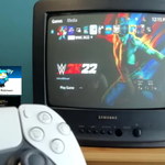 PlayStation 5 podłączone do telewizora CRT