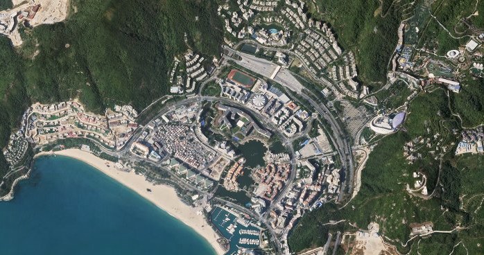 Plaża Damelsha w Shenzhen w Chinach. Zdjęcie zostało wykonane przez Skysat-1 Fot. Skybox /Kosmonauta