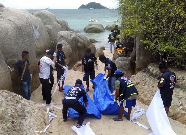 Plaża na wyspie Koh Tao w prowincji Surat Thani. Tam zabito dwóch turystów /EPA