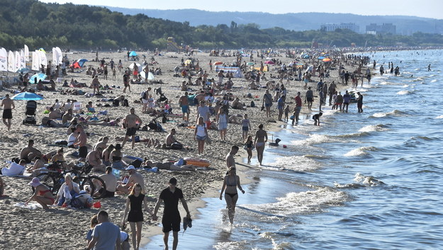 Plaża w Gdańsku /Marcin Gadomski /PAP