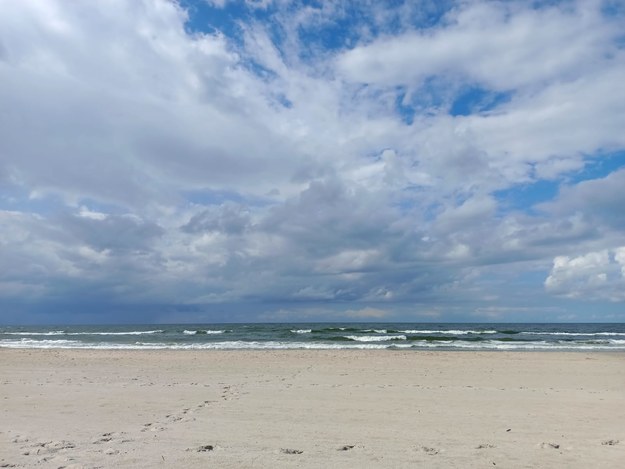 Plaża w Krynicy Morskiej, 18.07.2023 r.. /Fot. Izabela Adrian | IMGW-PIB /Materiały prasowe