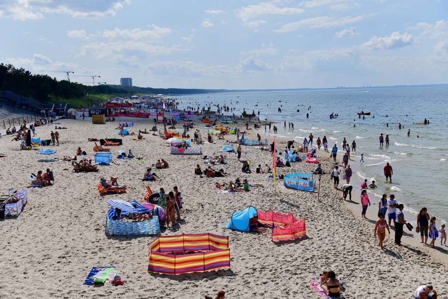 Plaża w Międzyzdrojach / 	Marcin Bielecki    /PAP