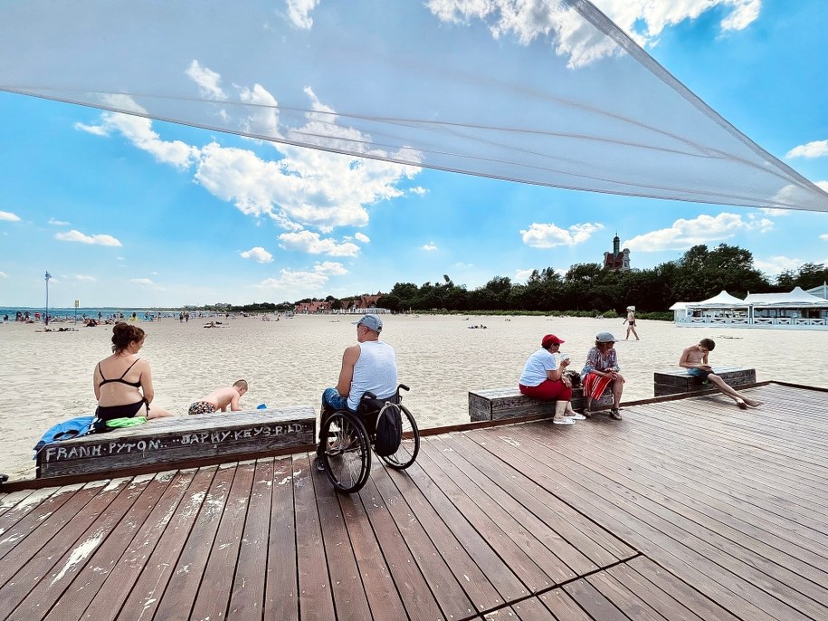 Plaża w Sopocie /Ewelina Wołejko  /