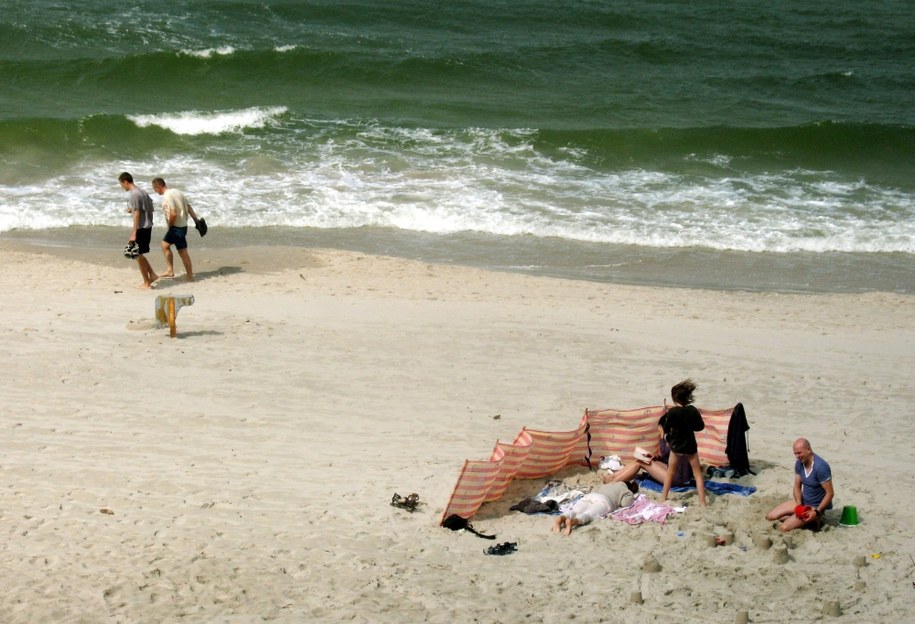 Plaża w Ustce /Tomasz Gzell /PAP