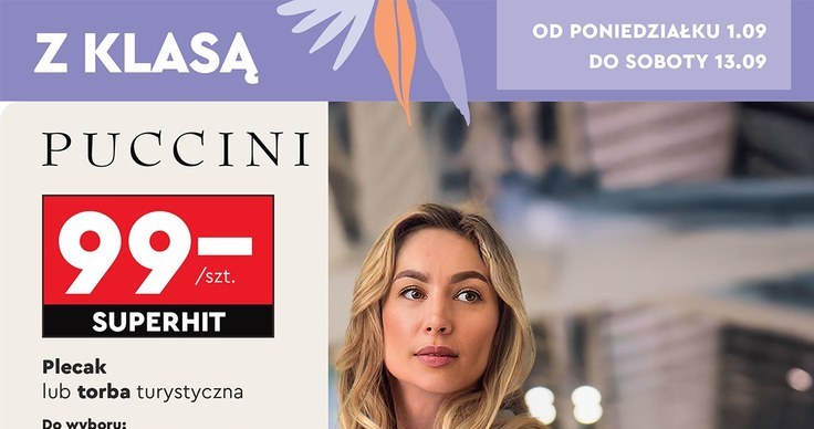 Plecak Puccini za 99 zł z Biedronki /Biedronka