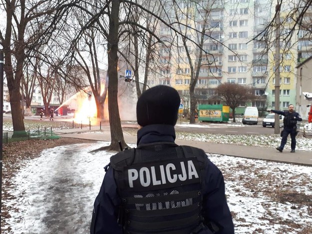 Płomień wystrzelił na kilka metrów w górę /KWP Łódź /Policja