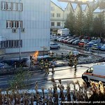 Płomienie koło urzędu pracy w Wadowicach. Ewakuowano pracowników