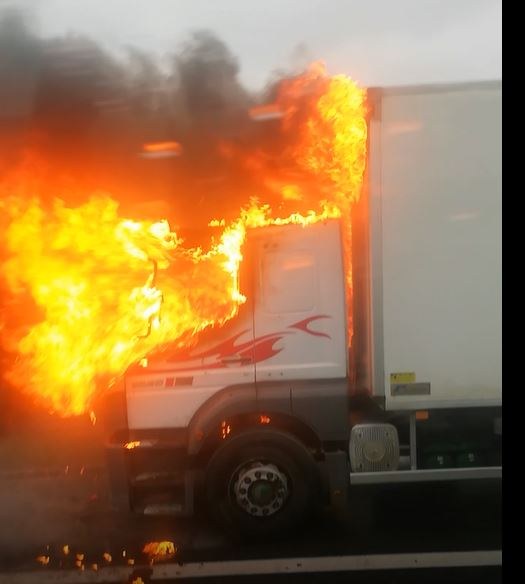 Płonąca ciężarówka /Gorąca Linia RMF FM