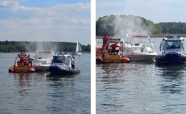Płonący silnik, urazy żeglarzy. Interwencje ratowników na mazurskich jeziorach