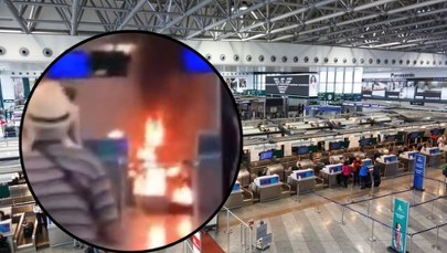 Płonący terminal i agresor z młotkiem. Szokujące sceny na lotnisku w Mediolanie 