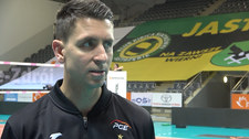 PlusLiga. Trener Michał Mieszko Gogoel (Skra Bełchatów) po przegranym meczu z Jastrzębskim Węglem. wideo