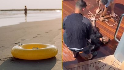 Płynął do Europy w dmuchanym kółku i płetwach. Wyczerpany znalazł pomoc