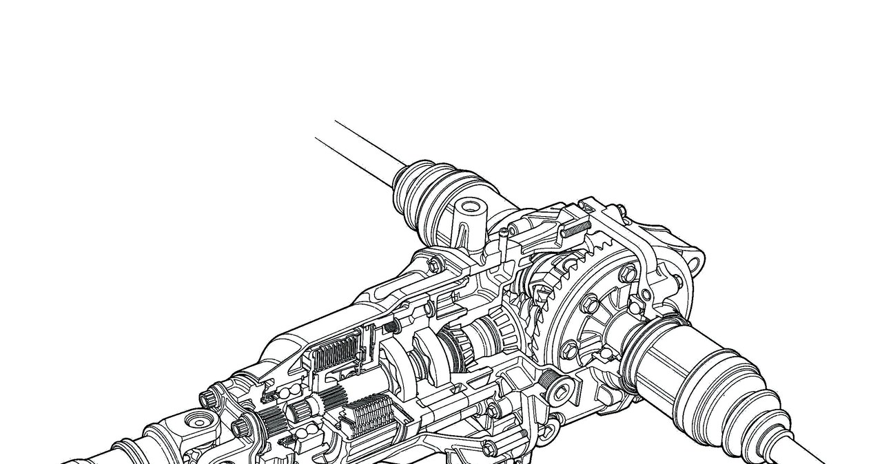 Płytki ściskane ciśnieniem oleju wytwarzanym tylko przez różnicę obrotów obu osi. Zastosowanie: m.in. Honda CR-V. /Honda
