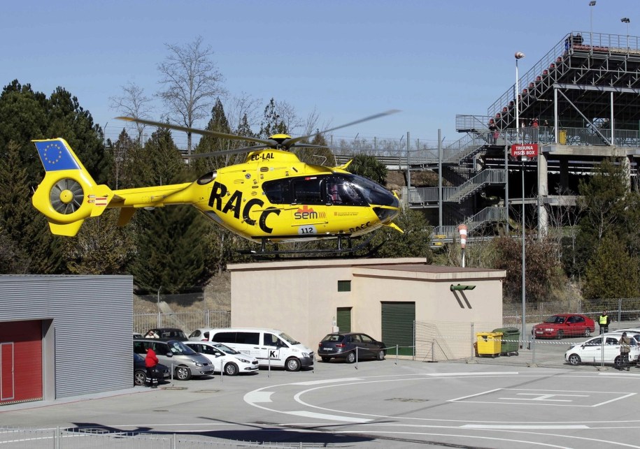 Po kierowcę przyleciał helikopter /TONI ALBIR /PAP/EPA