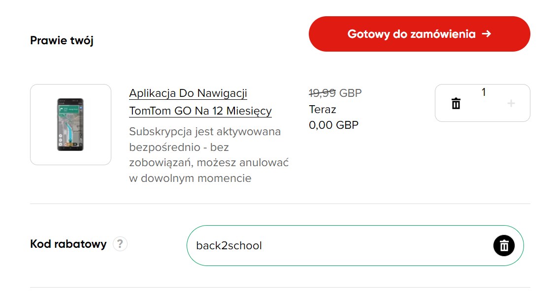 Po kliknięciu przycisku "Activate" możemy kupić nawigację, nic za to nie płacąc. /tomtom.com/ zrzut ekranu /