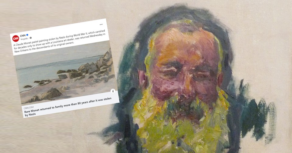 Po latach zwrócono rodzinie zaginiony obraz Claude'a Moneta /Oscar Claude Monet/CNN /Facebook