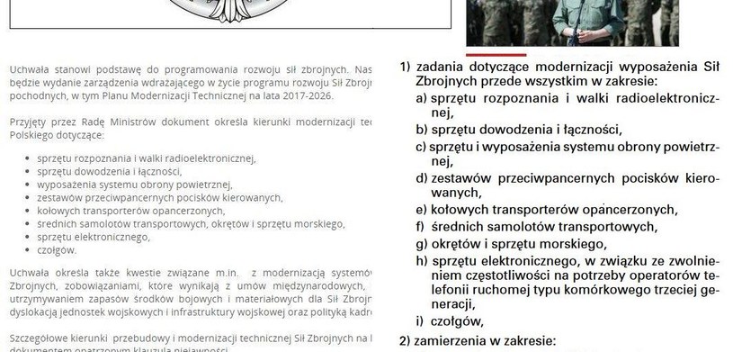 Po lewej "nowa" uchstawa, po prawej fragment Dziennika Ustaw Nr 76 z ustawą „o przebudowie i modernizacji technicznej oraz finansowaniu Sił Zbrojnych Rzeczypospolitej Polskiej w latach 2001—2006” /INTERIA.PL