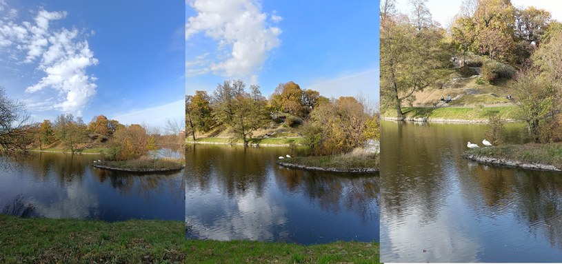 Po lewej zdjęcie wykonane obiektywem ultraszerokokątnym, głównym oraz na przybliżeniu /Ilona Dobijańska /INTERIA.PL