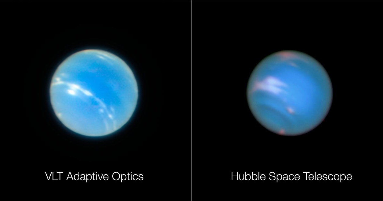 Po lewej zdjęcie wykonane z wykorzystaniem nowej techniki, po prawej standardowy obraz uchwycony przez Hubble'a /materiały prasowe