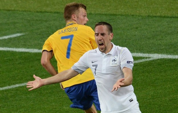 Po porażce ze Szwecją wściekły był nie tylko Franck Ribery /INTERIA.PL/AFP