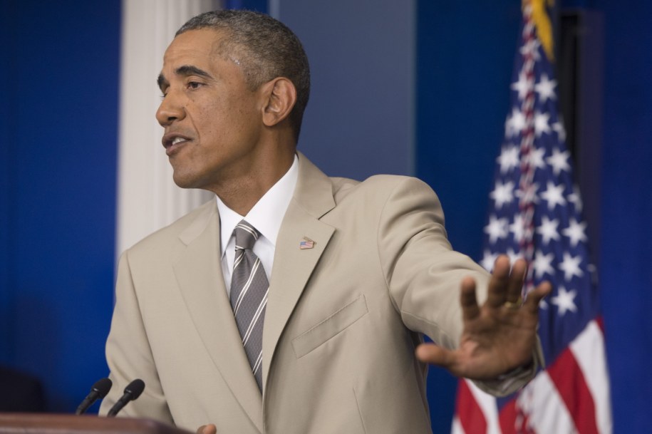 Po rozmowie z szefową niemieckiego rządu, prezydent USA powiedział, że Rosja jest odpowiedzialna za przemoc na Ukrainie /MICHAEL REYNOLDS    /PAP/EPA