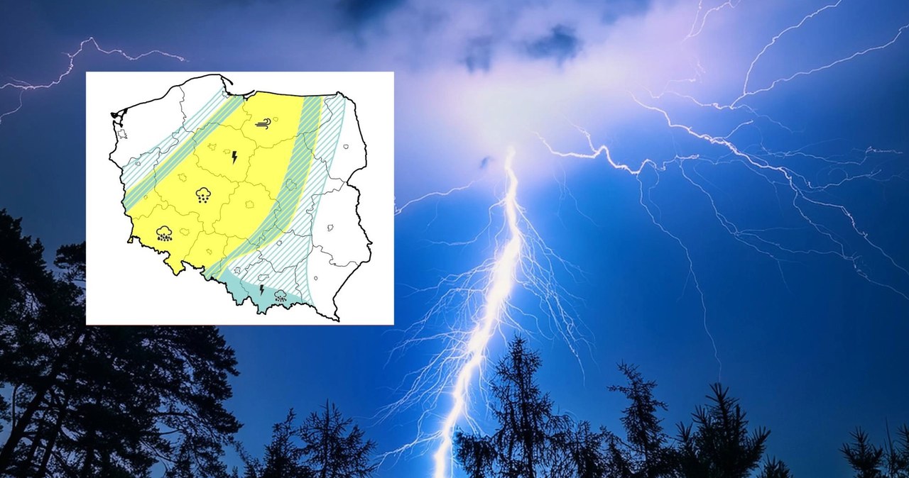 Po słonecznym i spokojnym poranku w środę przez większość Polski przejdą niebezpieczne burze z ulewami i gradem. Obowiązują alerty IMGW w 10 województwach /ferdel99/123rf/IMGW /