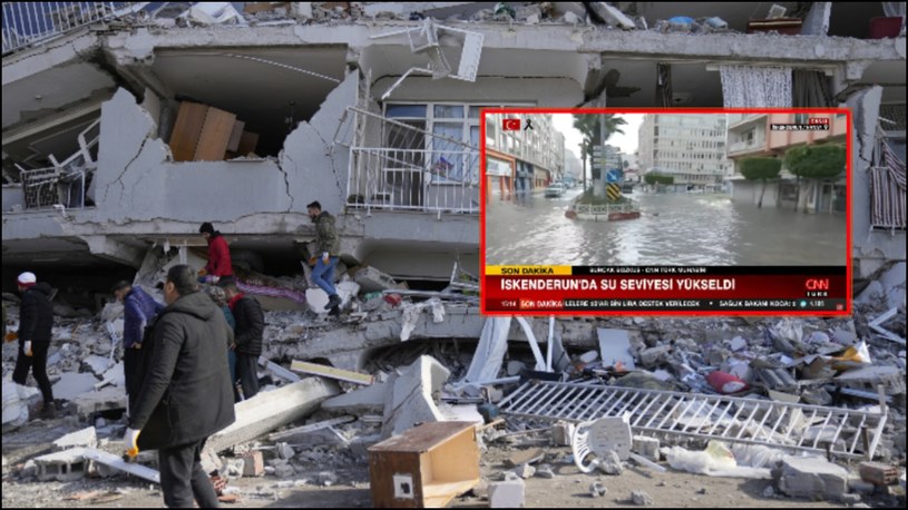 Po trzęsieniu przyszedł czas na powodzie /Hussein Malla/Associated Press; Twitter/@leventkemaI /East News