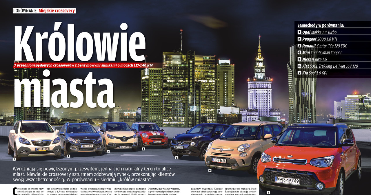 Pobierz artykuł w wersji PDF z porównaniem 7 miejskich crossoverów /Motor