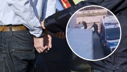 Pobił policjantów i uciekł z konwoju. Trwa obława [NAGRANIE]