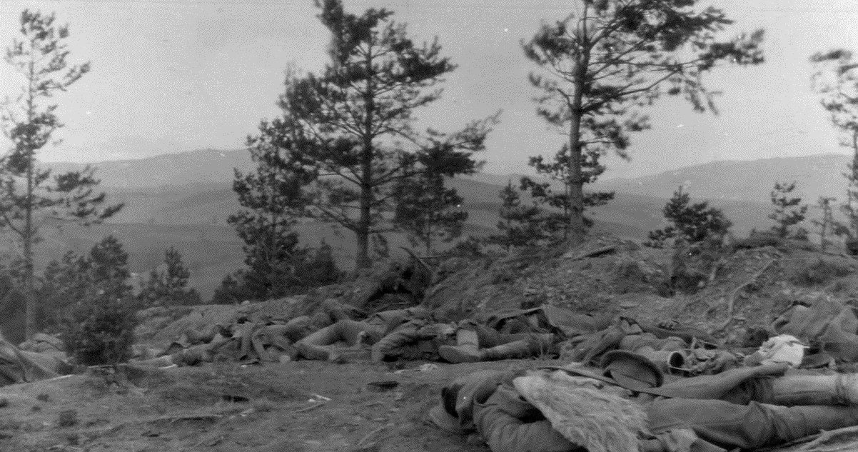 Pobojowisko na Jabłońcu, 1914 /miasto.limanowa.pl /