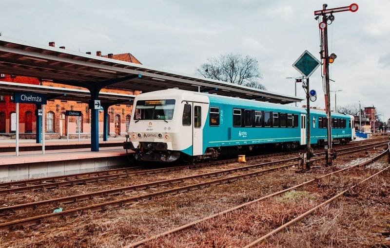 Pociąg Arrivy na stacji Chełmża w kujawsko-pomorskiem /Arriva /Archiwum
