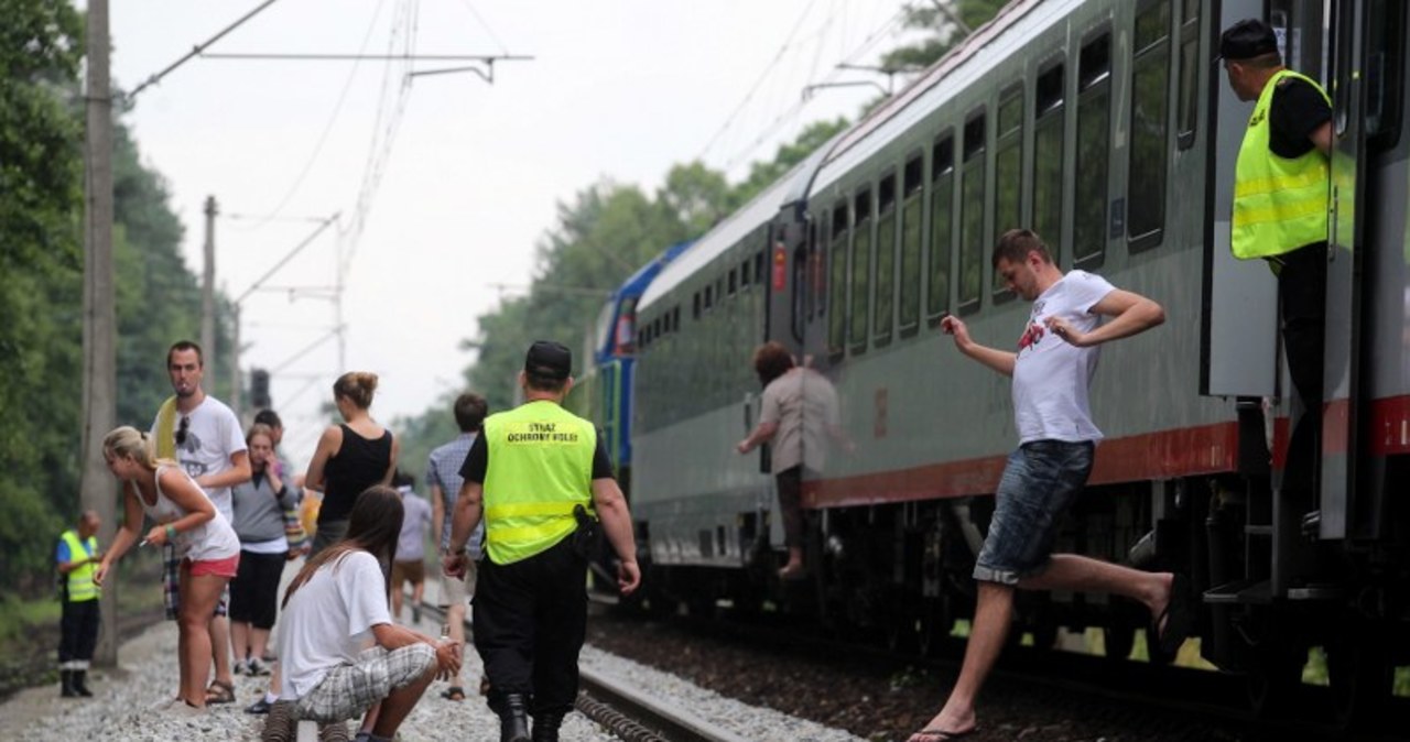 Pociąg zatrzymany w Piasku