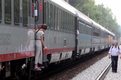 Pociąg zatrzymany w Piasku