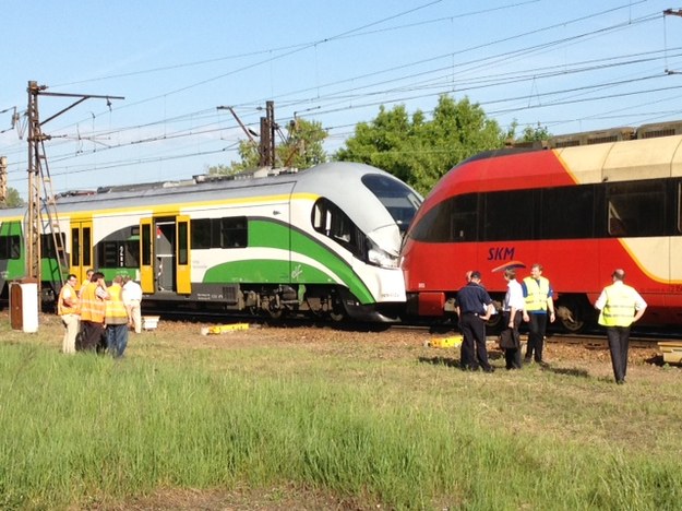 Pociągi zderzyły się na stacji Warszawa Zoo &nbsp; /Mariusz Piekarski /RMF FM