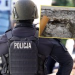 Pocisk utkwił w ścianie budynku. Ewakuacja mieszkańców