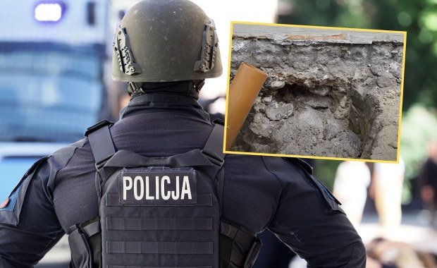 Pocisk utkwił w ścianie budynku. Ewakuacja mieszkańców