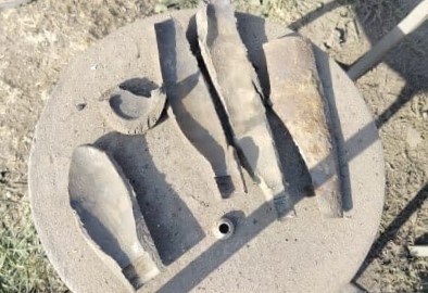 Pocisk znajdował się pod paleniskiem /Mazowiecka Policja /Policja