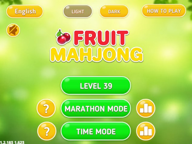 Początek gry click Fruit Mahjong